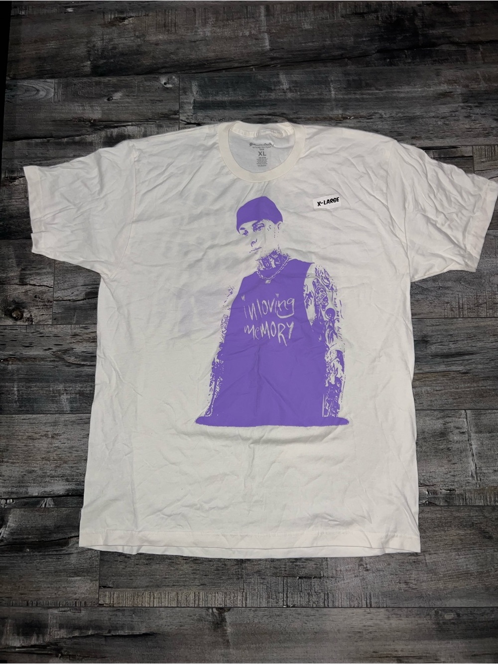 Blackbear Nothing Matters Tour Graphic Print T-Shirt White/Purple Men's XL